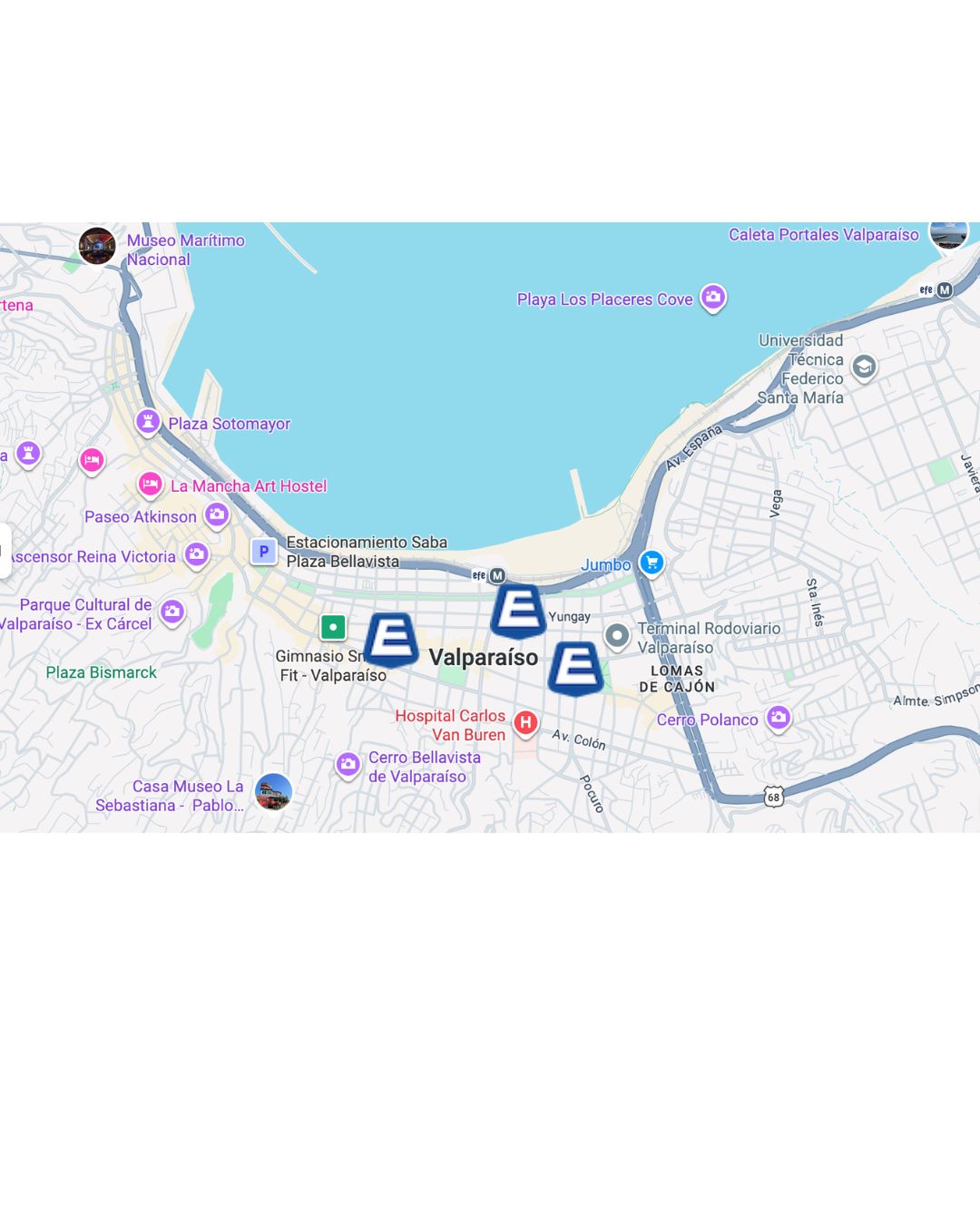 Mapa de estacionamientos