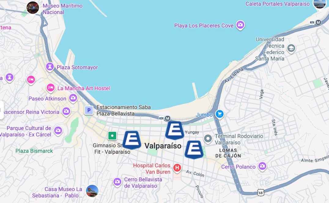 Mapa de estacionamientos